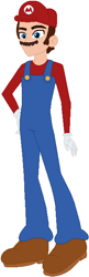 Size: 212x656 | Tagged: safe, artist:selenaede, artist:user15432, base used, species:human, my little pony:equestria girls, barely eqg related, cap, clothing, crossover, equestria girls style, equestria girls-ified, facial hair, gloves, hasbro, hasbro studios, hat, long sleeve shirt, long sleeves, mario, mario's hat, moustache, nintendo, overalls, shirt, shoes, super mario bros., super smash bros., undershirt