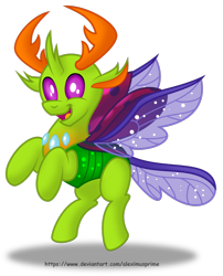 Size: 1600x1979 | Tagged: safe, artist:aleximusprime, character:thorax, species:changeling, species:reformed changeling, cute, male, simple background, smiling, solo, thorabetes, transparent background, wings