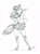 Size: 1007x1375 | Tagged: safe, artist:baron engel, character:apple bloom, species:anthro, species:earth pony, species:pony, g4, baseball bat, bow, clothing, female, grayscale, hair bow, miniskirt, monochrome, older, older apple bloom, pencil drawing, school uniform, shoes, simple background, sketch, skirt, solo, traditional art, white background