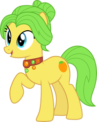Size: 3000x3763 | Tagged: safe, artist:cloudyglow, character:uncle orange, species:earth pony, species:pony, female, mare, rule 63, simple background, smiling, solo, transparent background