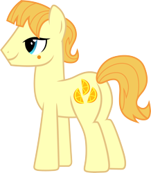 Size: 3000x3440 | Tagged: safe, artist:cloudyglow, character:aunt orange, species:pony, beauty mark, clementine orange, male, rule 63, simple background, smiling, solo, stallion, transparent background