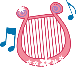 Size: 3299x3000 | Tagged: safe, artist:cloudyglow, g3, bee bop (g3), cutie mark, cutie mark only, lyre, musical instrument, no pony, simple background, transparent background, vector