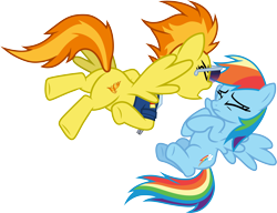 Size: 3906x3000 | Tagged: safe, artist:cloudyglow, artist:pirill, artist:yanoda, character:rainbow dash, character:spitfire, species:pegasus, species:pony, episode:the washouts, g4, my little pony: friendship is magic, eyes closed, flying, open mouth, show accurate, simple background, sunglasses, transparent background, underhoof, vector, whistle, whistle necklace, yelling