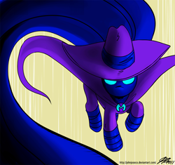 Size: 1000x938 | Tagged: safe, artist:johnjoseco, character:mare do well, species:pony, g4, abstract background, adobe imageready, clothing, costume, female, hat, mare, solo