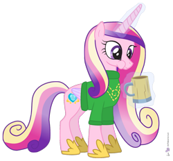 Size: 1075x996 | Tagged: safe, artist:dm29, character:princess cadance, clothing, female, mug, simple background, solo, sweater, transparent background, vector