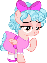 Size: 903x1200 | Tagged: safe, artist:cloudyglow, character:cozy glow, species:pegasus, species:pony, episode:what lies beneath, g4, my little pony: friendship is magic, bow, cats don't dance, clothing, cozybetes, crossover, cute, darla dimple, female, filly, freckles, hair bow, simple background, smiling, solo, trace, transparent background