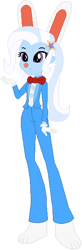 Size: 200x611 | Tagged: safe, artist:selenaede, artist:user15432, base used, character:trixie, species:human, species:rabbit, my little pony:equestria girls, barely eqg related, bow tie, bunny ears, bunny tail, clothing, crossover, cuphead, eqg promo pose set, gloves, hasbro, hasbro studios, hocus pocus, hopus pocus, studio mdhr