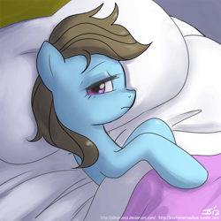 Size: 900x900 | Tagged: safe, artist:johnjoseco, character:beauty brass, species:earth pony, species:pony, g4, adobe imageready, bed, female, mare, morning ponies, on side, solo