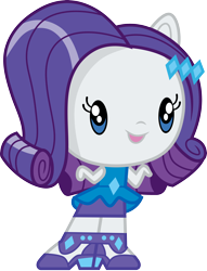Size: 3000x3936 | Tagged: safe, artist:cloudyglow, character:rarity, g4, my little pony: equestria girls, my little pony:equestria girls, chibi, clothing, cute, cutie mark crew, female, high heels, open mouth, raribetes, shoes, simple background, skirt, solo, toy, transparent background