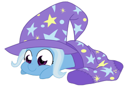 Size: 1056x741 | Tagged: safe, artist:egophiliac, edit, character:trixie, clothing, cute, diatrixes, filly, recolor, sock, sock filly, socks