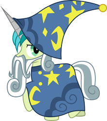 Size: 3000x3388 | Tagged: safe, artist:cloudyglow, character:sandbar, episode:horse play, g4, my little pony: friendship is magic, clothing, costume, male, solo, star swirl the bearded costume, vector