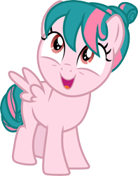 Size: 3000x3799 | Tagged: safe, artist:cloudyglow, character:tulip swirl, species:pegasus, species:pony, episode:marks and recreation, g4, my little pony: friendship is magic, .ai available, cute, female, filly, open mouth, simple background, solo, transparent background, vector