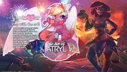 Size: 717x410 | Tagged: safe, artist:atryl, character:pinkie pie, character:rainbow dash, species:human, advertisement, card game, humanized, twilight sparkle's secret shipfic folder