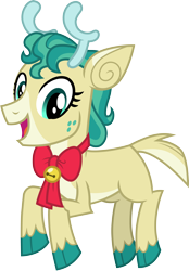 Size: 3000x4318 | Tagged: safe, artist:cloudyglow, character:alice, species:deer, species:pony, species:reindeer, episode:best gift ever, g4, my little pony: friendship is magic, female, simple background, smiling, solo, transparent background, vector