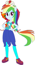 Size: 322x591 | Tagged: safe, artist:selenaede, artist:user15432, base used, character:rainbow dash, species:human, my little pony:equestria girls, clothing, colored wings, crown, element of loyalty, fairy, fairy princess, fairy princess outfit, fairy wings, fairyized, hasbro, hasbro studios, humanized, jewelry, leggings, multicolored wings, ponied up, pony ears, princess rainbow dash, rainbow wings, regalia, shoes, sneakers, winged humanization, wings