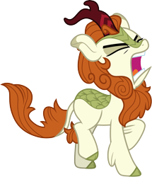 Size: 3000x3485 | Tagged: safe, artist:cloudyglow, character:autumn blaze, species:kirin, episode:sounds of silence, g4, my little pony: friendship is magic, .ai available, angry, cloven hooves, colored hooves, eyes closed, female, frustrated, open mouth, simple background, solo, transparent background, vector