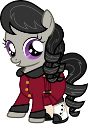 Size: 856x1200 | Tagged: safe, artist:cloudyglow, character:octavia melody, species:earth pony, species:pony, american girls, clothing, cute, female, filly, filly octavia, foal, looking at you, simple background, skirt, smiling, smiling at you, solo, standing, tavibetes, transparent background, vector, younger