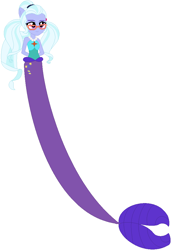Size: 705x1029 | Tagged: safe, artist:firestarartist, artist:selenaede, artist:user15432, base used, character:sugarcoat, my little pony:equestria girls, clothing, crystal prep shadowbolts, fins, glasses, hasbro, hasbro studios, jewelry, mermaid, mermaid tail, mermaidized, necklace, pearl necklace, ponied up, pony ears, species swap