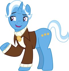 Size: 3000x3088 | Tagged: safe, artist:cloudyglow, character:jack pot, species:pony, species:unicorn, episode:grannies gone wild, g4, my little pony: friendship is magic, clothing, male, open mouth, solo, stallion, underhoof, vector