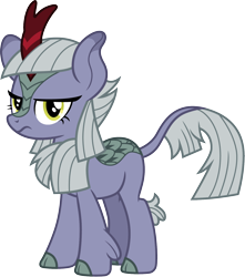 Size: 1328x1500 | Tagged: safe, artist:cloudyglow, character:limestone pie, species:kirin, episode:sounds of silence, g4, my little pony: friendship is magic, cloven hooves, colored hooves, female, kirin-ified, looking at you, simple background, solo, species swap, transparent background, unamused, vector