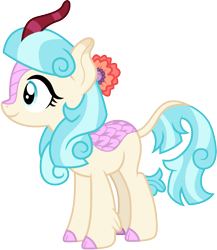 Size: 1301x1500 | Tagged: safe, artist:cloudyglow, character:coco pommel, species:kirin, species:pony, episode:rarity takes manehattan, g4, my little pony: friendship is magic, cloven hooves, cocobetes, colored hooves, cute, female, kirin-ified, mare, simple background, smiling, solo, species swap, standing, transparent background, vector