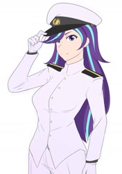 Size: 1280x1821 | Tagged: safe, artist:jonfawkes, character:starlight glimmer, species:human, admiral, clothing, female, humanized, smiling, solo, uniform