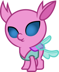 Size: 3000x3677 | Tagged: safe, artist:cloudyglow, species:changeling, species:reformed changeling, .ai available, axilla, baby, background changeling, female, nymph, simple background, smiling, solo, transparent background, vector