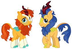 Size: 1035x700 | Tagged: safe, artist:cloudyglow, character:flash sentry, character:sunburst, species:kirin, compilation, crystal empire duo, kirin-ified, link in description, species swap, wikipedia