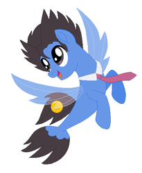 Size: 458x558 | Tagged: safe, artist:fjessemcsm, artist:selenaede, base used, species:pegasus, species:pony, species:seapony (g4), my little pony: the movie (2017), ace attorney, capcom, crossover, fin wings, fins, necktie, phoenix wright, seaponified, species swap, wings