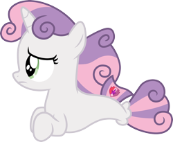 Size: 3667x3000 | Tagged: safe, artist:cloudyglow, character:sweetie belle, species:seapony (g4), episode:surf and/or turf, g4, my little pony: friendship is magic, .ai available, female, seaponified, seapony sweetie belle, solo, species swap, vector