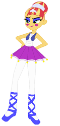 Size: 286x599 | Tagged: safe, artist:selenaede, artist:wynterstar93, base used, character:sunset shimmer, species:human, my little pony:equestria girls, ballerina, ballet slippers, ballora, barely eqg related, clothing, crossover, five nights at freddy's, jewelry, sister location, slippers, tiara
