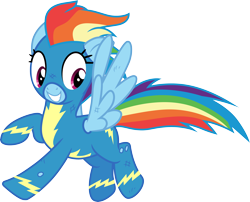Size: 3709x3000 | Tagged: safe, artist:cloudyglow, character:rainbow dash, species:pegasus, species:pony, episode:newbie dash, g4, my little pony: friendship is magic, .ai available, clothing, female, mare, smiling, solo, spread wings, uniform, vector, wings, wonderbolts uniform