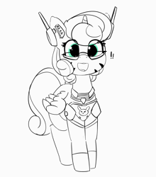 Size: 3070x3491 | Tagged: safe, artist:pabbley, character:princess flurry heart, species:pony, clothing, cosplay, costume, cute, d.va, exclamation point, female, flurrybetes, happy, nerd, nerdy heart, overwatch, simple background, solo, transparent background