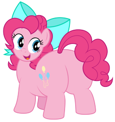 Size: 2858x3017 | Tagged: safe, artist:aleximusprime, character:pinkie pie, species:earth pony, species:pony, balloonbutt, bow, butt, chubbie pie, chubby, cute, diapinkes, fat, female, hair bow, large butt, looking back, mare, older pinkie pie, plot, plump, pudgy pie, rear view, simple background, solo, thick, transparent background