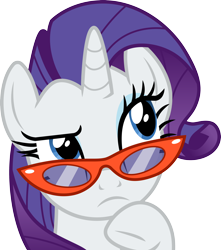 Size: 3000x3396 | Tagged: safe, artist:cloudyglow, character:rarity, species:pony, episode:for whom the sweetie belle toils, .ai available, female, glasses, simple background, solo, thinking, transparent background, vector