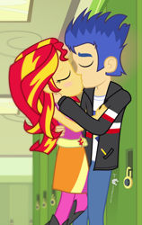 Size: 638x1010 | Tagged: safe, artist:dm29, edit, character:flash sentry, character:sunset shimmer, ship:flashimmer, my little pony:equestria girls, cropped, female, kissing, male, shipping, straight
