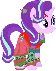Size: 306x393 | Tagged: safe, artist:selenaede, artist:user15432, base used, character:starlight glimmer, species:pony, species:unicorn, clothing, crossover, dress, flower, flower in hair, goddess, kid icarus, kid icarus: uprising, nintendo, shoes, super smash bros., viridi