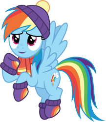 Size: 3000x3459 | Tagged: safe, artist:cloudyglow, character:rainbow dash, species:pegasus, species:pony, episode:best gift ever, g4, my little pony: friendship is magic, .ai available, clothing, cute, dashabetes, female, flying, mare, simple background, solo, transparent background, vector