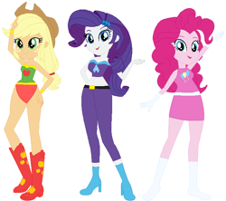 Size: 663x590 | Tagged: safe, artist:selenaede, artist:sturk-fontaine, base used, character:applejack, character:pinkie pie, character:rarity, my little pony:equestria girls, chubby, simple background, superhero, superhero costume, white background, wide hips