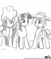 Size: 735x840 | Tagged: safe, artist:johnjoseco, character:twilight sparkle, species:earth pony, species:pony, species:unicorn, cowboys and equestrians, crossover, female, grayscale, mad (tv series), mad magazine, maplejack, mare, monochrome