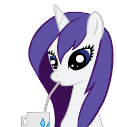 Size: 3673x4000 | Tagged: safe, artist:johnjoseco, artist:tateyfairrain, edit, character:rarity, species:pony, species:unicorn, bust, cup, cute, drink, drinking, drinking straw, female, mare, pretty, raribetes, simple background, solo, straight mane, straw, transparent background, vector, wet, wet mane, wet mane rarity