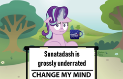 Size: 1024x662 | Tagged: safe, artist:aleximusprime, edit, character:starlight glimmer, species:pony, change my mind, empathy cocoa, female, implied lesbian, implied shipping, implied sonatadash, mug, op is right, op is right you know, solo