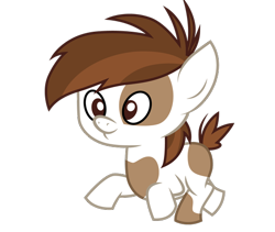 Size: 522x440 | Tagged: safe, artist:cloudyglow, character:pipsqueak, species:earth pony, species:pony, colt, cute, male, simple background, smiling, solo, squeakabetes, transparent background, vector