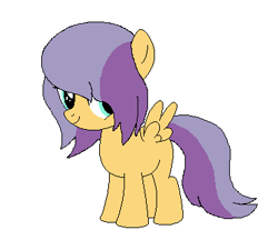 Size: 370x320 | Tagged: safe, artist:dudleybrittany1399, artist:selenaede, base used, oc, oc only, oc:hope allgood, parent:scootaloo, species:pegasus, species:pony, icey-verse, blank flank, female, filly, magical lesbian spawn, offspring, parent:barley barrel, parents:barleyloo, simple background, solo, white background