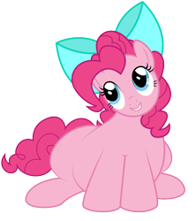 Size: 2679x3013 | Tagged: safe, artist:aleximusprime, edit, character:pinkie pie, species:earth pony, species:pony, adorafatty, bow, chubbie pie, chubby, cute, diapinkes, fat, female, flurry heart's story, future, older, plump, pudgy pie, simple background, smiling, solo, transparent background, vector, vector edit