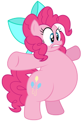 Size: 2392x3488 | Tagged: safe, artist:aleximusprime, character:pinkie pie, species:pony, belly, blocking, bow, chubbie pie, chubby, fat, female, flurry heart's story, future, older, plump, pudgy pie, simple background, solo, standing, transparent background