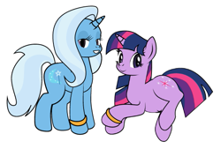 Size: 579x391 | Tagged: safe, artist:dekomaru, edit, character:trixie, character:twilight sparkle, species:pony, ship:twixie, tumblr:ask twixie, ask, ask twixie 2.0, female, lesbian, pregnant, shipping, tumblr