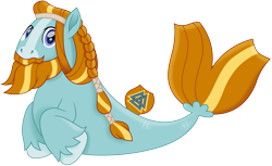 Size: 4901x3000 | Tagged: safe, artist:cloudyglow, character:rockhoof, species:pony, species:seapony (g4), beard, facial hair, hooves, male, seaponified, seapony rockhoof, simple background, species swap, stallion, tail, transparent background