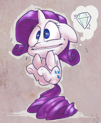 Size: 821x1000 | Tagged: safe, artist:atryl, character:rarity, diamond, tail stand