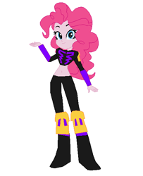 Size: 461x569 | Tagged: safe, artist:eli-j-brony, artist:selenaede, base used, character:pinkie pie, my little pony:equestria girls, bionicle, clothing, cosplay, costume, crossover, eqg promo pose set, lego, onua